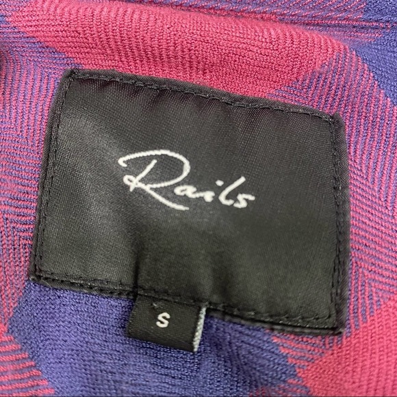 Rails Dylan Plaid Rouge Dusk Check Long Sleeve - Picture 4 of 7